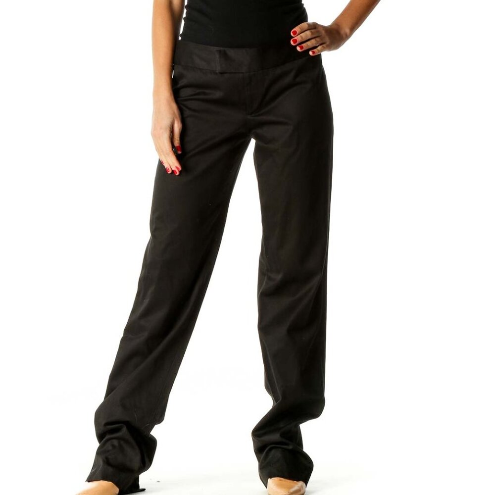Chaiken Black Solid Semiformal Trousers
